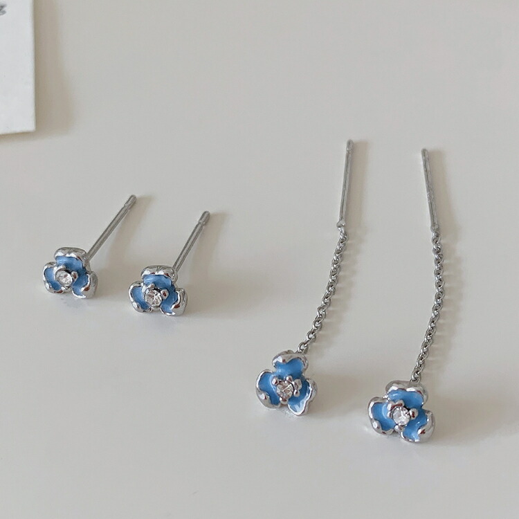 楽天市場】ゆらゆら蝶々ピアス シルバー925 チェーン 金属アレルギー