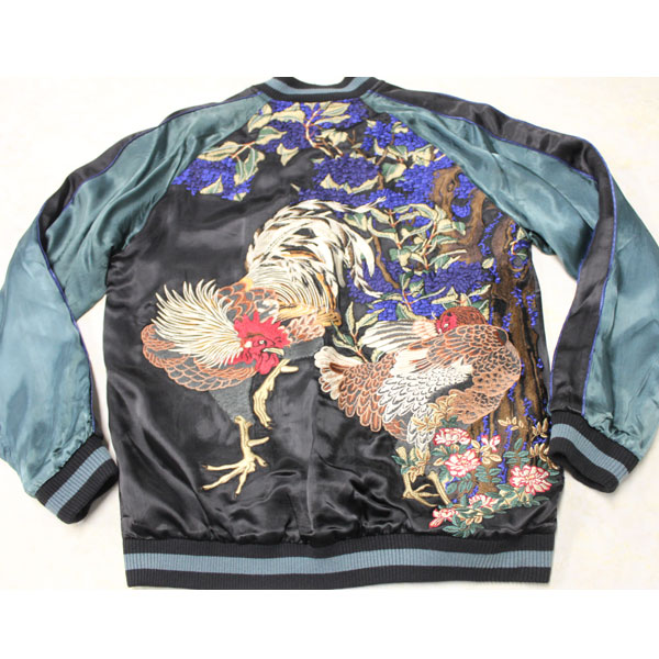 楽天市場】SCRIPT 花旅楽団 菊緋鯉柄刺繍リバーシブルスカジャン 送料