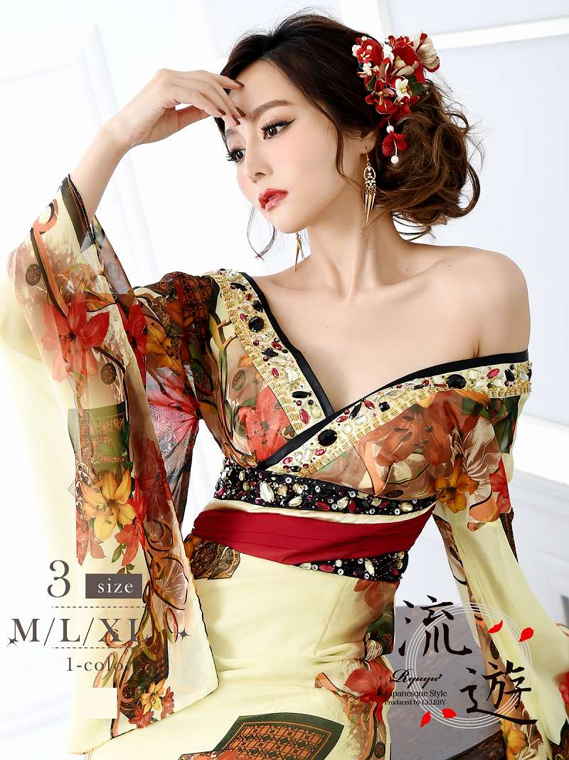 楽天市場 花魁 和柄ドレス 花魁ドレス 着物ドレス 和柄 花魁コスプレ コンパニオン 衣装 キャバドレス キャバ ドレス セクシー エロ 和装 ロング 着物 流遊 セクシードレス 目立つ イベント 派手 フェス コスチューム コスプレ ダンス おいらん 和風 和 即日発送
