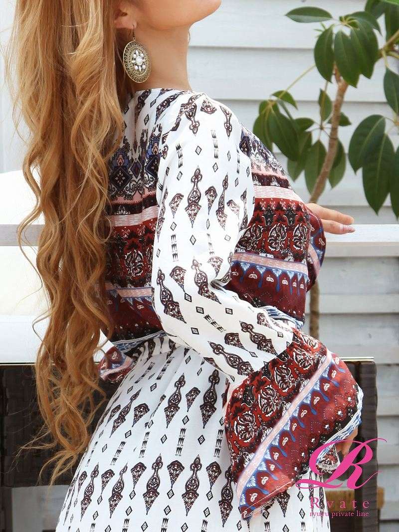 楽天市場 ハワイアン ワンピース マキシ丈ワンピース マキシワンピ 半袖 リゾート ロングワンピ 2way 海外セレブ風エスニック柄 マキシ丈ワンピース マキシワンピ カシュクール長袖ロングワンピース リゾート M ホワイト 白 ブランド あす楽 即日発送 セクシー エロ Rselect