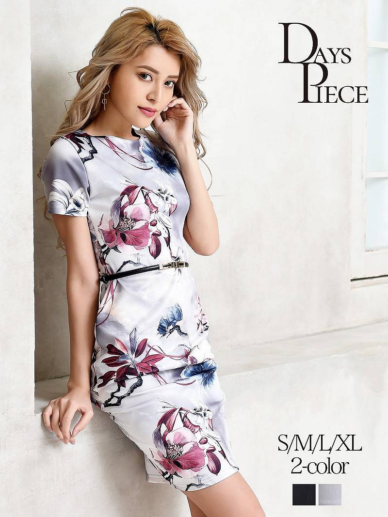 花柄 あす楽 二次会 大人 ワンピース 膝丈 韓国ワンピース タイト 韓国 ナイトドレス 袖付き 落ち着いてる デイズピース キャバ クラ 韓国 韓国ワンピース ワンピース パーティードレス 袖付き 二次会 おしゃれ ファッション レディース 派手 ラウンジ Dayspiece 花柄
