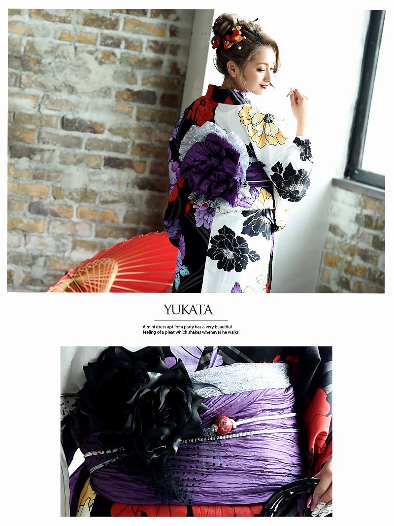 楽天市場 浴衣 セット レディース ゆかた 帯 下駄 キャバ アシンメトリー 花柄 セット ゆきぽよ 女性 女 かわいい 大人 ファッション 男ウケ 花柄 浴衣セット 古典 モダン 夏祭り 祭り まつり 涼しい モダン レトロ レトロモダン シワ加工 派手 即日発送 あす楽 Rselect
