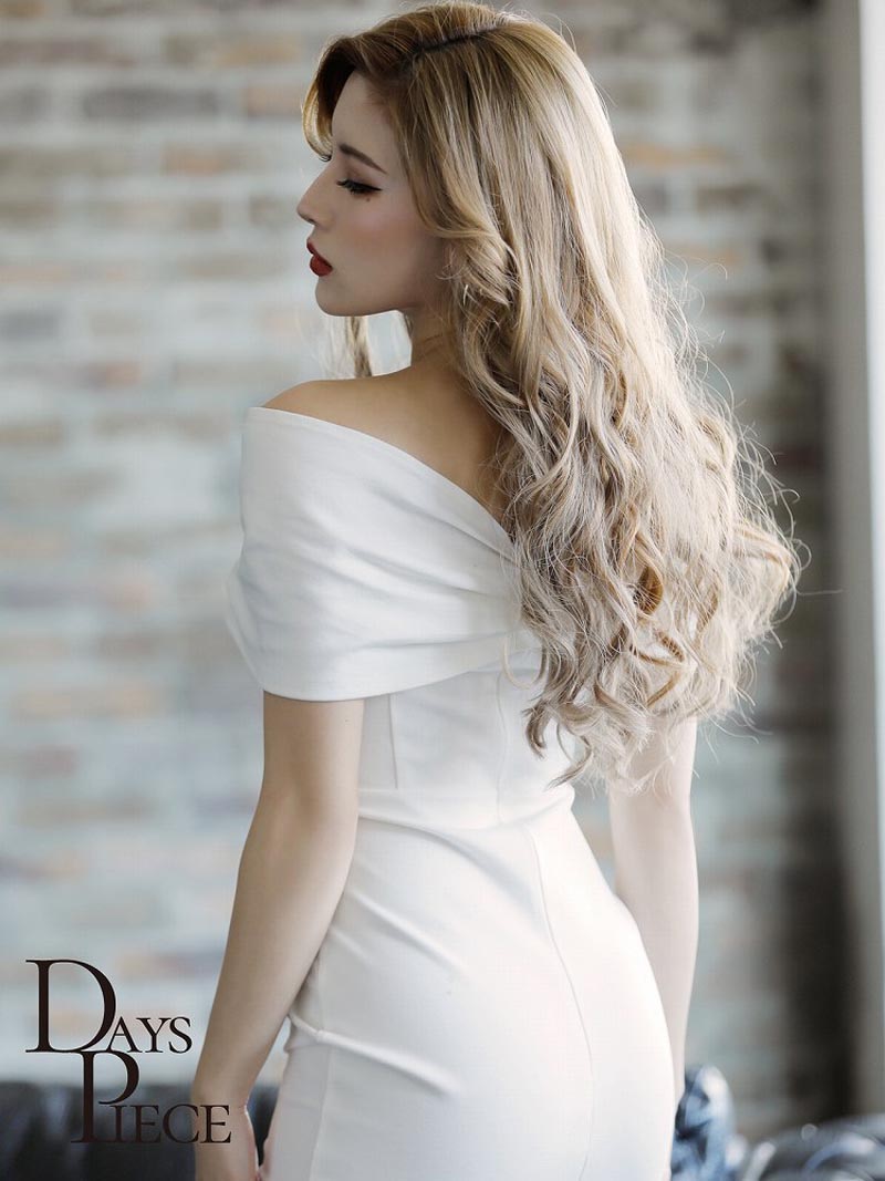 ドレス ワンカラー 袖付き キャバ 膝丈 リボン 韓国 おしゃれ 韓国 タイト ワンピース 人気 オフショル キャバドレス キャバクラ キャバワンピース ドレス Dayspiece キャバクラドレス 韓国ファッション パーティードレス キャバ キャバワンピース リボン パーティー