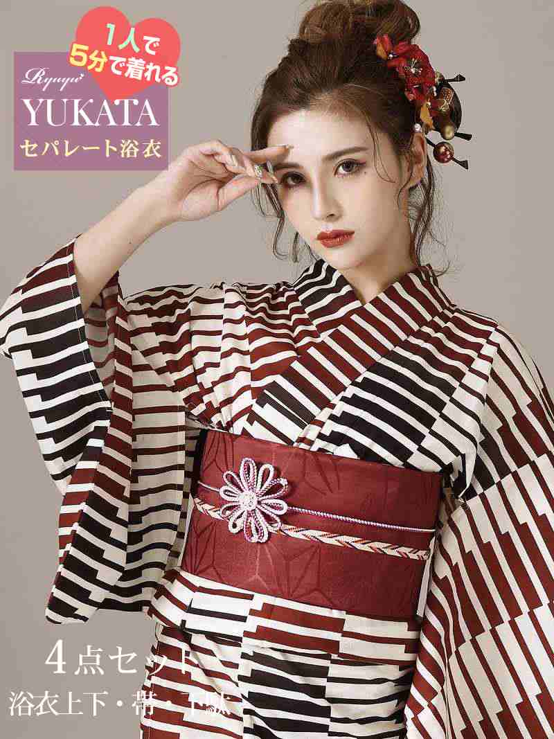 Sai Anka Kaku 浴衣 セット ゆかた 帯 下駄 キャバ 二部式 セパレート シンプル 浴衣セット 映え Sns 女性 女 かわいい エロ 大人 男ウケ オトナ 夏祭り まつり おしゃれ 30代 代 個性的 安い きれい 華やか 今年
