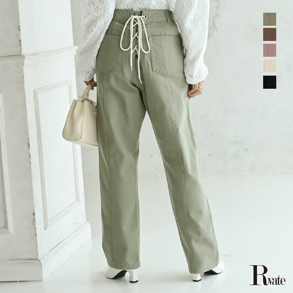 ロング パンツ ロングパンツ レディース ボトムス レディースボトムス レディースファッション スピンドル カラバリ豊富 編み上げ ストレートパンツ カジュアル 無地 レディース ワンカラー 大きいサイズ 可愛い 春 夏 秋 冬 カジュアル フェミニン 送料無料