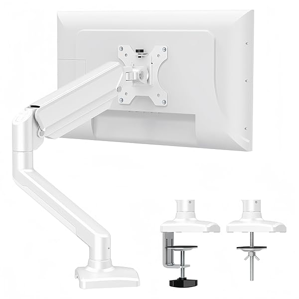 デュアルモニターアーム - トレイ付き、多角度調節可能、13-32インチ デュアルモニターアーム - トレイ付き、多角度調節可能、13-32