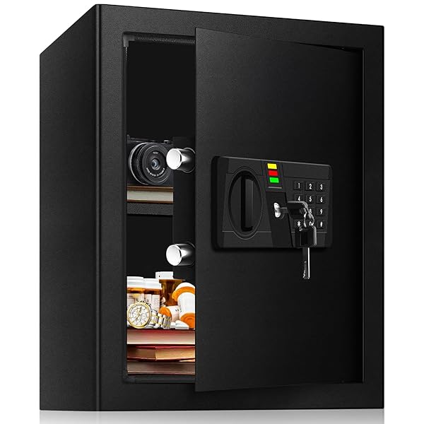 楽天市場】電子金庫 タッチパネル 54L 60cm 黒 白 2色 指紋認証