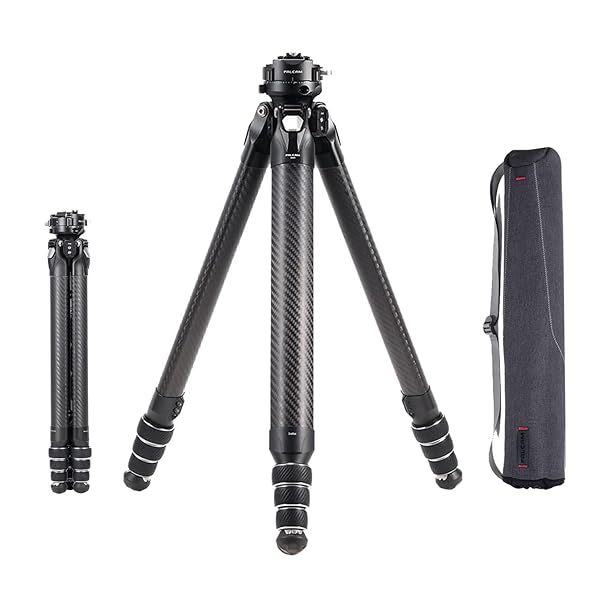 Falcam TreeRoot F38 Pro 炭素衣料繊維三脚、61inクイック鍵を掛ける旅行三脚、360°どんぶり鉢天々、5kg相応う、F22界面、1/4\
