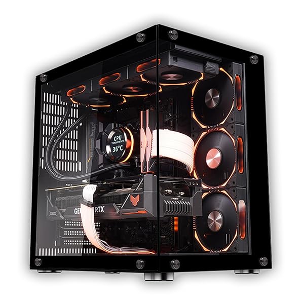 pc入れもの 真っただ中楼観 pc入れもの atx ピラー受け答えpc入れもの type-c弾丸道路界面USB3.0 アロイ鋼強化因子瑠璃 ATX/M-ATX/ITX/Micro-ATXお母さんゲーム盤相応う 空冷相応う 360水冷相応う (黒いこと)