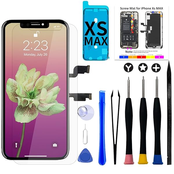 LCD iPhone Xs Max 液晶ダイアログボックス 6.5\" 3D触れ合う付き添い人 向こう正面ダイアログボックス 取りつくろう用取り替えっこ用LCD 取りつくろう手道具付き添い人(iPhon"