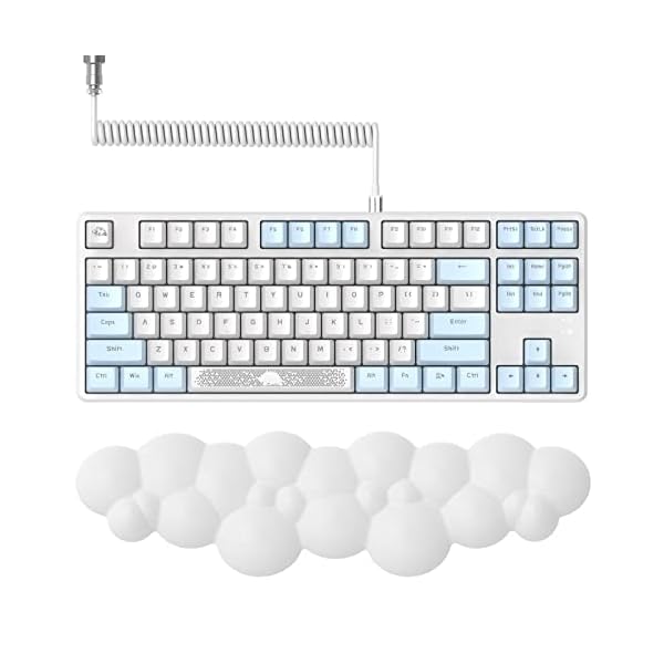 有線ゲーミング用機械的鍵盤仕掛ける テンキーレスコイルケーブルリストレスト付