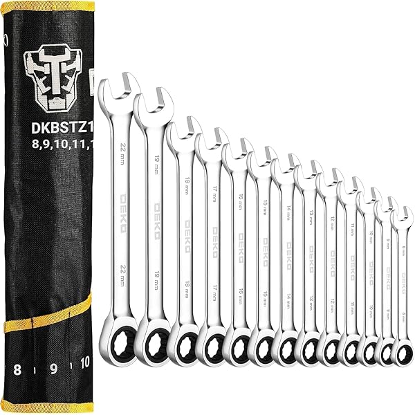 フレックスラチェットレンチ 8-22mm 首振りラチェット コンビネーションレンチセット コンビ