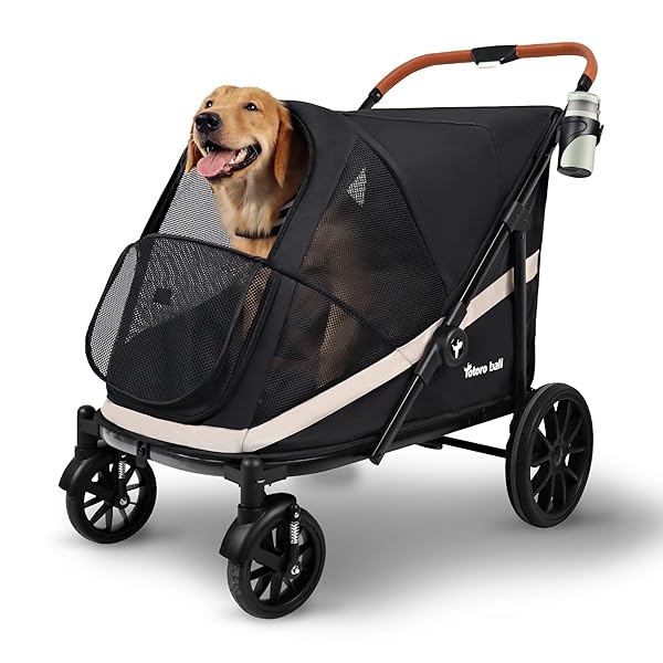 大型犬手押し車 愛玩動物手押し車 ワンタッチ折りたたみ式 わんわんかーと 中型犬 4輪大きめタイ王国