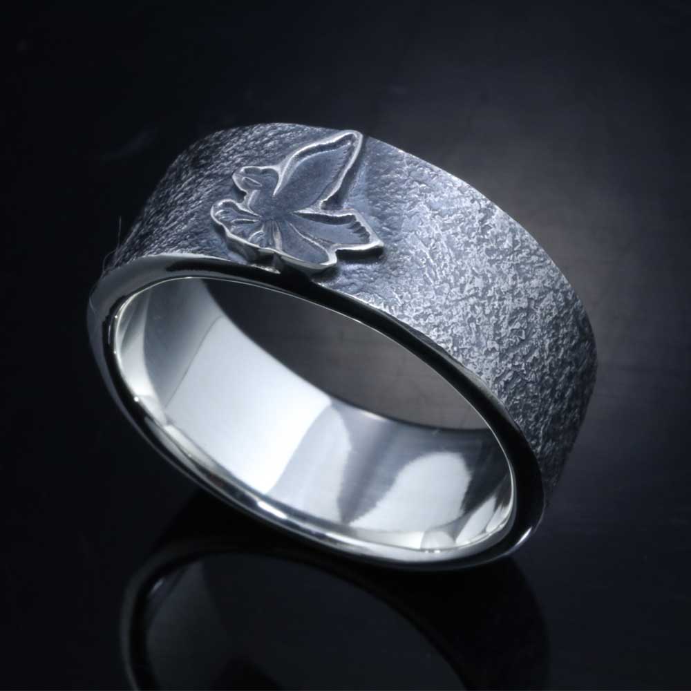 指輪 メンズ シンプル 龍頭 八咫烏 岩石 鎚目 槌目 リング 左向き シルバーリング 平打ちリング おしゃれ ブランド 親指 人差指 中指 12号 27号 ギフト プレゼント Rvcconst Com