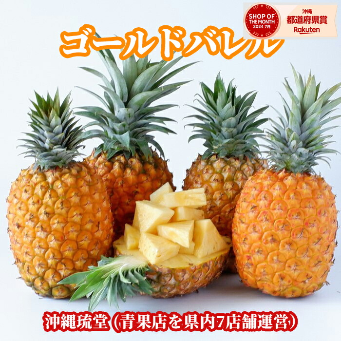 【ランク1位 二冠を獲得！】沖縄県産ゴールドバレル (国産最高級パイナップル) 2.2kg以上(1～3玉)【送料無料・即出荷可】</br>パイン パイナップル お中元 お歳暮 ギフト 贈り物 父の日 母の日 出産祝結婚祝【楽天ショップ・オブ・ザ・マンス2024年7月度 沖縄県賞受賞！】