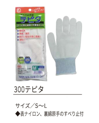 【グローブ】300テピタ S/M/L 各10双  やり方グローブ坦坦たる