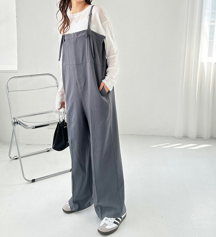 楽天市場】ギャザーデザインサロペット レディース 夏 オールインワン