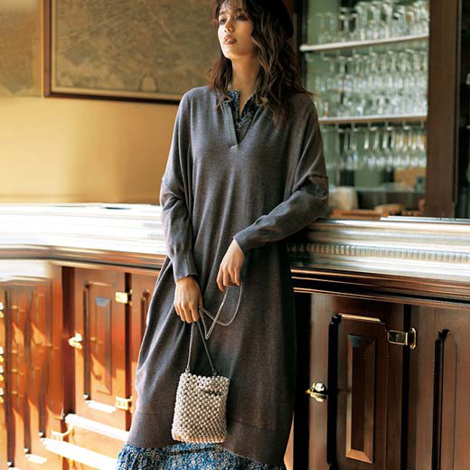 Sale セール ワンピース M L Ll 3l 異素材使いコクーンニットワンピ M 3l Ryuryu リュリュ 30代 40代 50代 レディース ラナン Ranan ファッション 秋冬 秋服 冬服 大人 上品 ワンピ 長袖 アウトレット 在庫処分 1ページ gランキング