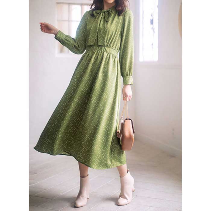 楽天市場 Max1000円offクーポン配布中 Sale セール ワンピース M L Ll ボウタイデザインワンピース M Ll 40代 レディースファッション レディース Ryuryu リュリュ 大人 アウトレット 在庫処分 Ryuryu リュリュ