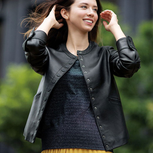 値頃 コート ジャケット Ll L M 500円クーポン配布中 ブルゾン 柔らかラムレザースナップブルゾン M Ll 羽織 アウター 春服 春 レディースファッション 40代 ファッション 40代 リュリュ Www Mekatronik Org Tr