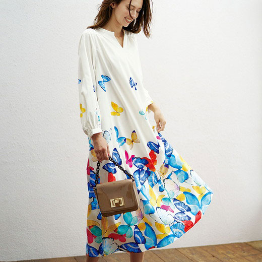 新しいブランド ワンピース L M 500円クーポン配布中 ワンピース Ll 大人 春服 春 レディースファッション 40代 ファッション 40代 リュリュ ロープベルト付蝶々柄ワンピース M 3l 3l Indianacademykolkata Org