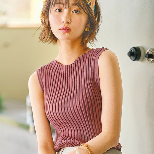 楽天市場 ニットプルオーバー M L Ll 3l ノースリーブリブニットタンク M 3l 40代 レディースファッション レディース Ryuryu リュリュ 夏 夏服 ニット プルオーバー トップス Ryuryu リュリュ