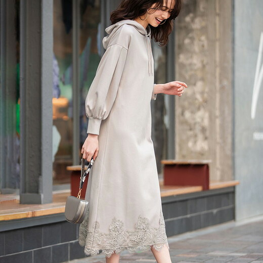 楽天市場 ワンピース M L Ll 裾レースパーカーワンピ M Ll 40代レディースファッション レディース Ryuryu リュリュ 秋 秋服 Ranan ラナン 大人 長袖 体型カバー Ryuryu リュリュ