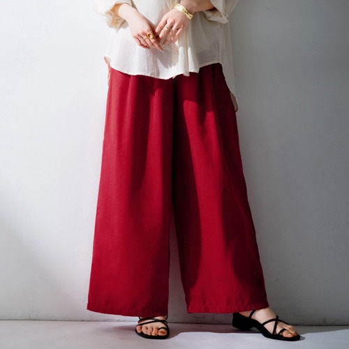 定番スタイル Sale セール ワイドパンツ M L Ll 3l タック使いカラーワイドパンツ M 3l 40代ファッション 夏 夏服 30代 レディース Ryuryu リュリュ Adorcher アドルシェ ボトムス パンツ ゆったり 楽ちん アウトレット 在庫処分 Inanews Co In