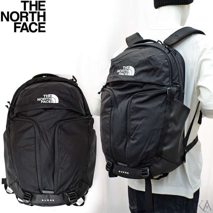 ノースフェイス リュック バックパック (2) NF0A52SG KX7 THE NORTH FACE サージ SURGE デイパック メンズ  レディース 31L 通勤 通学 軽量 大容量 ブランド プレゼント 黒色 ブラック | 腕時計＆ブランドギフト　SEIKA