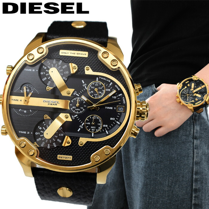 DIESEL　腕時計 Amazon.co.jp: ステンレス鋼の革紐DZ7414が付いているディーゼル