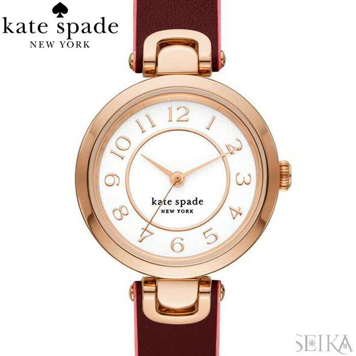 レビューを書いて5年保証 ケイトスペード 時計 Kate Spade 38 Ksw1656腕時計 レディース ホワイト ワインレッド ピンク レザーリバーシブル ギフト ブランドウォッチ Psicologosancora Es