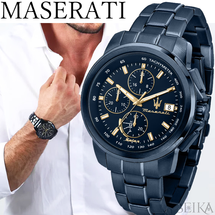 【楽天市場】マセラティ MASERATI 腕時計 時計 マセラッティ (23) R8873649002 ソーラーブルー SOLAR BLUE メンズ  ブルー ソーラー ギフト : 腕時計＆ブランドギフト SEIKA