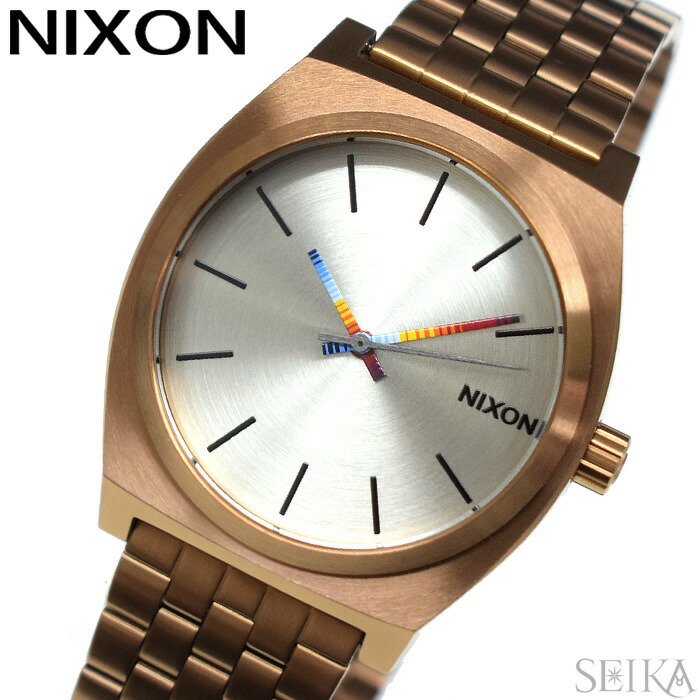 楽天市場 ニクソン 時計 タイムテラー Nixon A045 3174 腕時計 メンズ レディース ユニセックス ローズゴールド シルバー A Time Teller Copper Serape 黒の腕時計 メッシュ ギフト ブランドウォッチ 新生活 腕時計 ブランドギフト Seika