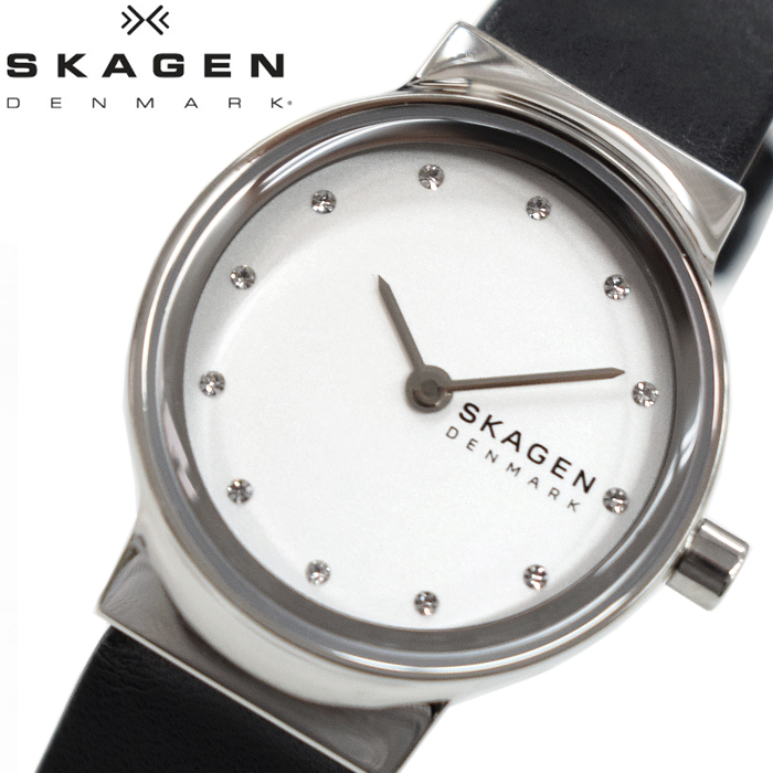 本店は スカーゲン Skagen Skw2668 フレヤ時計 腕時計 レディース ブラック レザー 白い腕時計 ギフト ブランドウォッチ 送料無料 I Food Ae