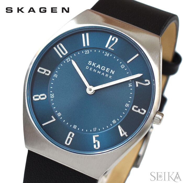 【楽天市場】スカーゲン 時計 SKAGEN SKW6826 メンズ 腕時計 GRENEN ULTRA SLIM ウルトラスリム 37MM ブルー  ブラックレザー : 腕時計＆ブランドギフト SEIKA