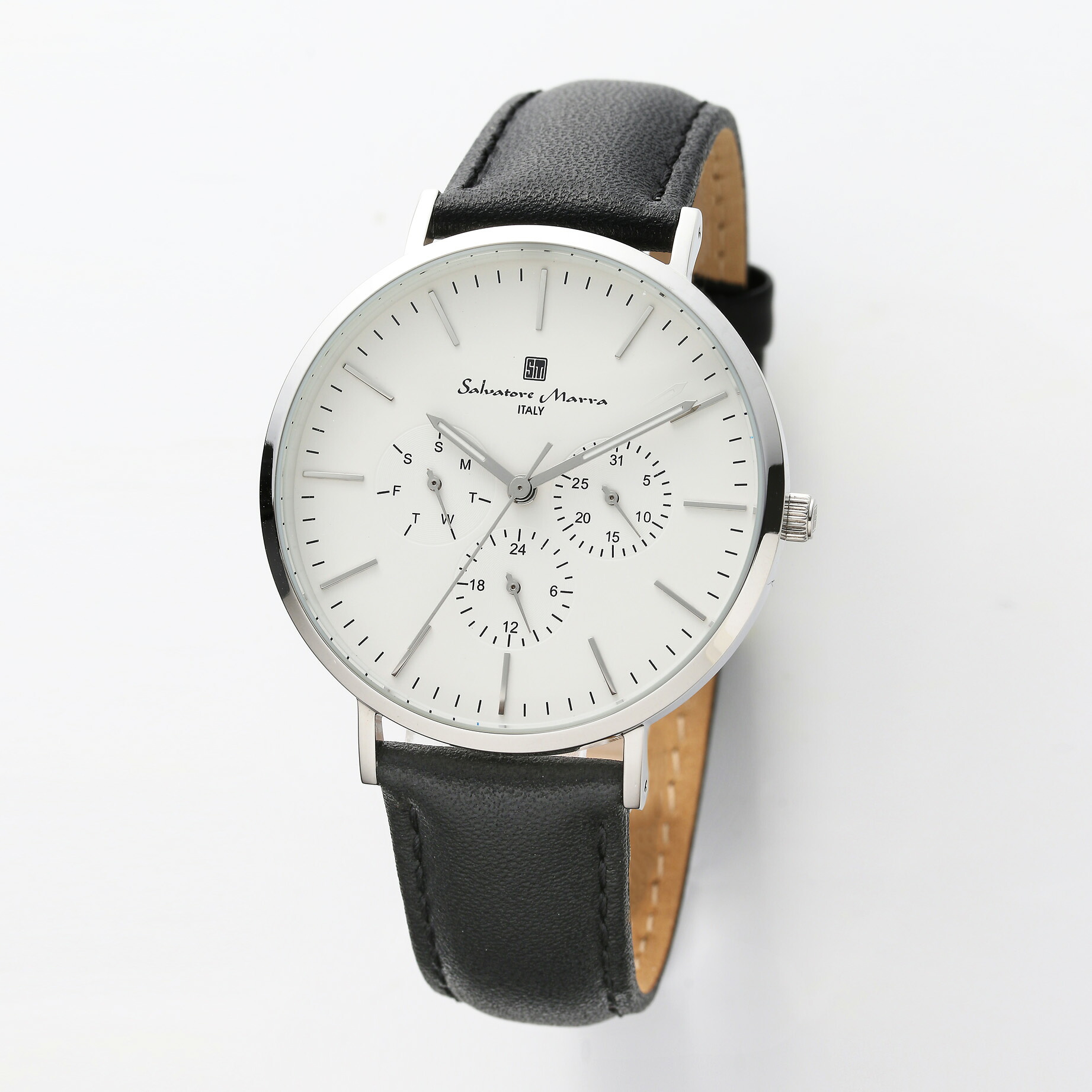 Salvatore Marra サルバトーレマーラ腕時計 マルチファンクション SM22102-SSWH ギフト