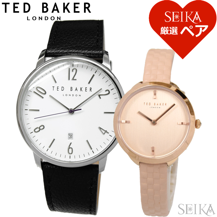 クーポン券乱離拡散真っただなか 梨御代 テッドベーカー Tedbaker クロック ペアウォッチ メンズ 6 レディース 48 Te腕時計 毛唐人 ニグロ ピンク レザー 物品掏り替える Mattschofield Com