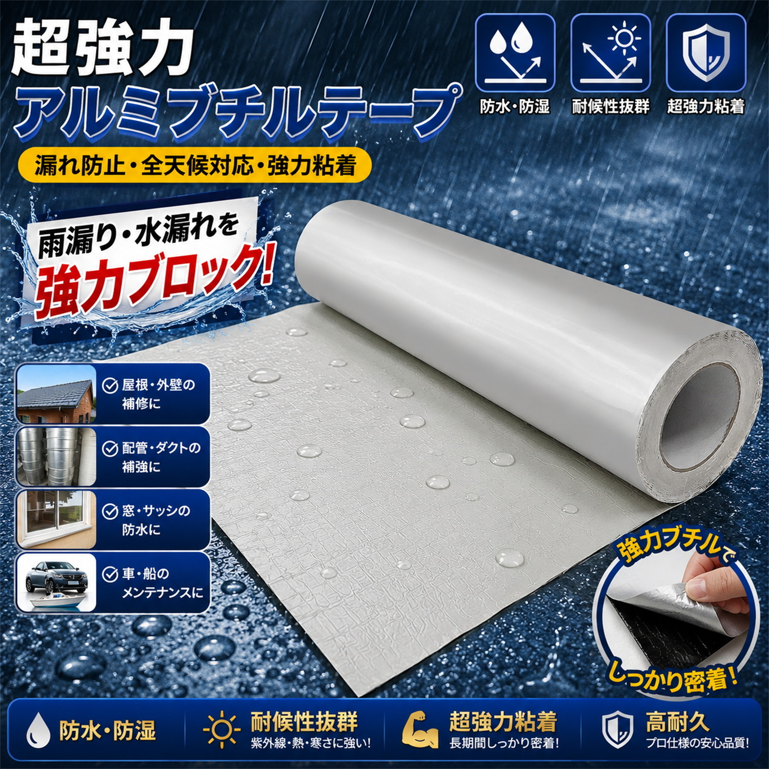 超豪然たる アルミブチルテープ 60cm×10m 雨合羽ブチルテープ 高へばり着く 雨合羽取りつくろう磁気テープ 耐熱 耐低温 雨漏り取りつくろう 水手抜かり取りつくろう 大屋根取りつくろう 軽銀磁気テープ 混凝土 壁ひび割れる取りつくろう 導管 配管工業 トタン大屋根 車宿り 室外用 雨合羽腰かけ 10M×60コマーシャル