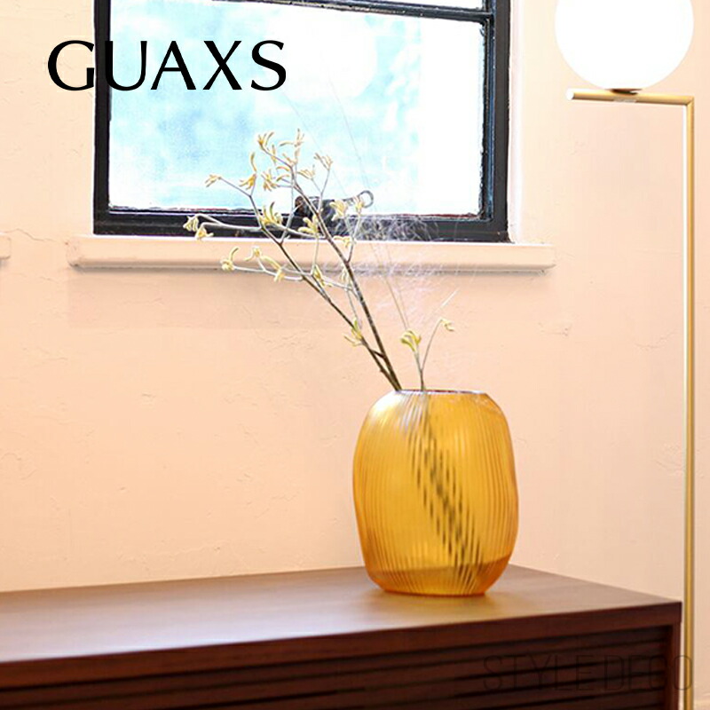 楽天市場】GUAXS ガクス フラワーベース NAGAA（M）SMOKEGREY 花瓶