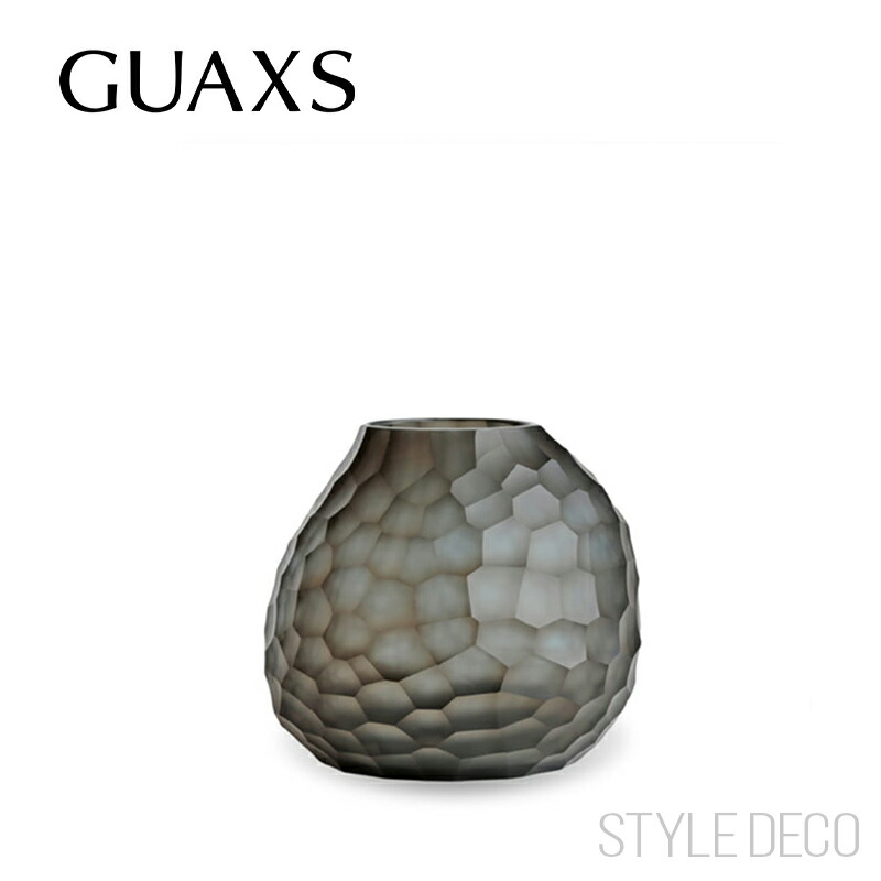 楽天市場】GUAXS ガクス フラワーベース NAGAA（M）SMOKEGREY 花瓶