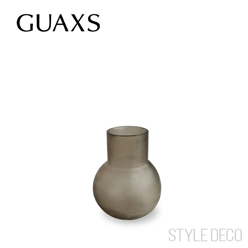 楽天市場】GUAXS ガクス フラワーベース YEOLA（M）SMOKEGREY 花瓶