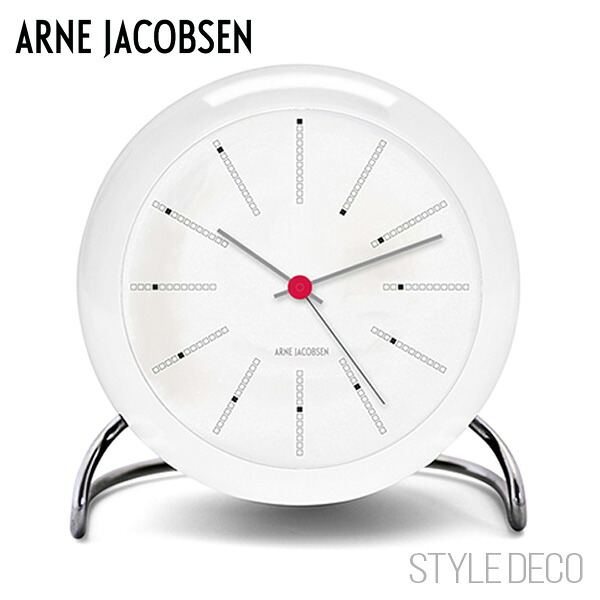 ARNE JACOBSEN / アルネ・ヤコブセン BANKERS テーブルクロック(ホワイト) 新生活 一人暮らし 入学祝い