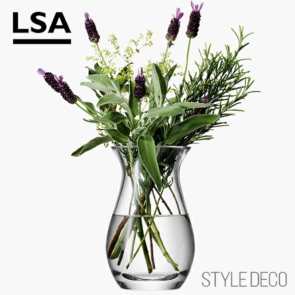 オーバーのアイテム取扱☆ LSA flower ガラス クリア フラワーベース