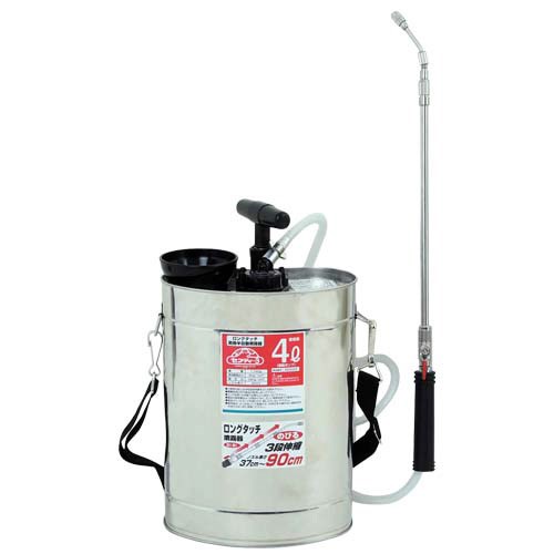 セフティ-3 ロングタッチ肩掛半自動噴霧器 4L ジュシポンプ 噴霧 殺虫 消毒 軽い ステンレスタンク 肩掛け式 園芸