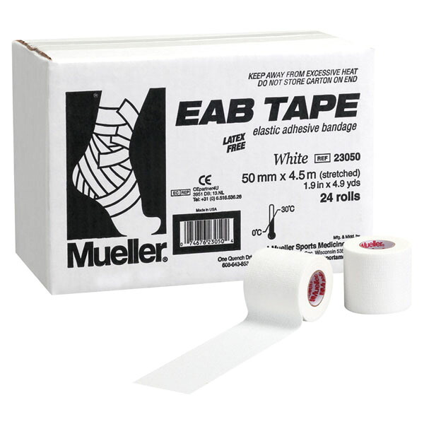 【マラソン期間ポイントアップ実施中！】 ミューラー MUELLER EABテープ50mm テーピング 固定用伸縮テープ 高伸縮タイプ 足首 膝 ラテックスフリー 天然ゴム不使用 23050｜スポーツヒーローズ
