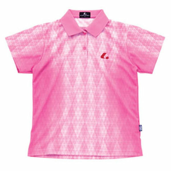 ルーセント LUCENT テニス Ladies ゲームシャツ パステルピンク 女性用 UVカット 吸汗速乾 ポロシャツ 襟付き 半袖シャツ 試合着 Tシャツ トップス 部活動 クラブ活動 XLP4642