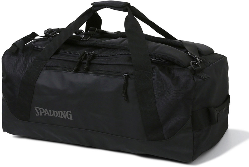 【10日までポイントアップ】 スポルディング SPALDING バスケット ヴァースダッフル 3WAY ブラック 遠征用バッグ バスケット用 3ウェイ ダッフルバッグ バックパック 耐久性 旅行用 合宿 耐水性 ショルダーストラップ 50018BK