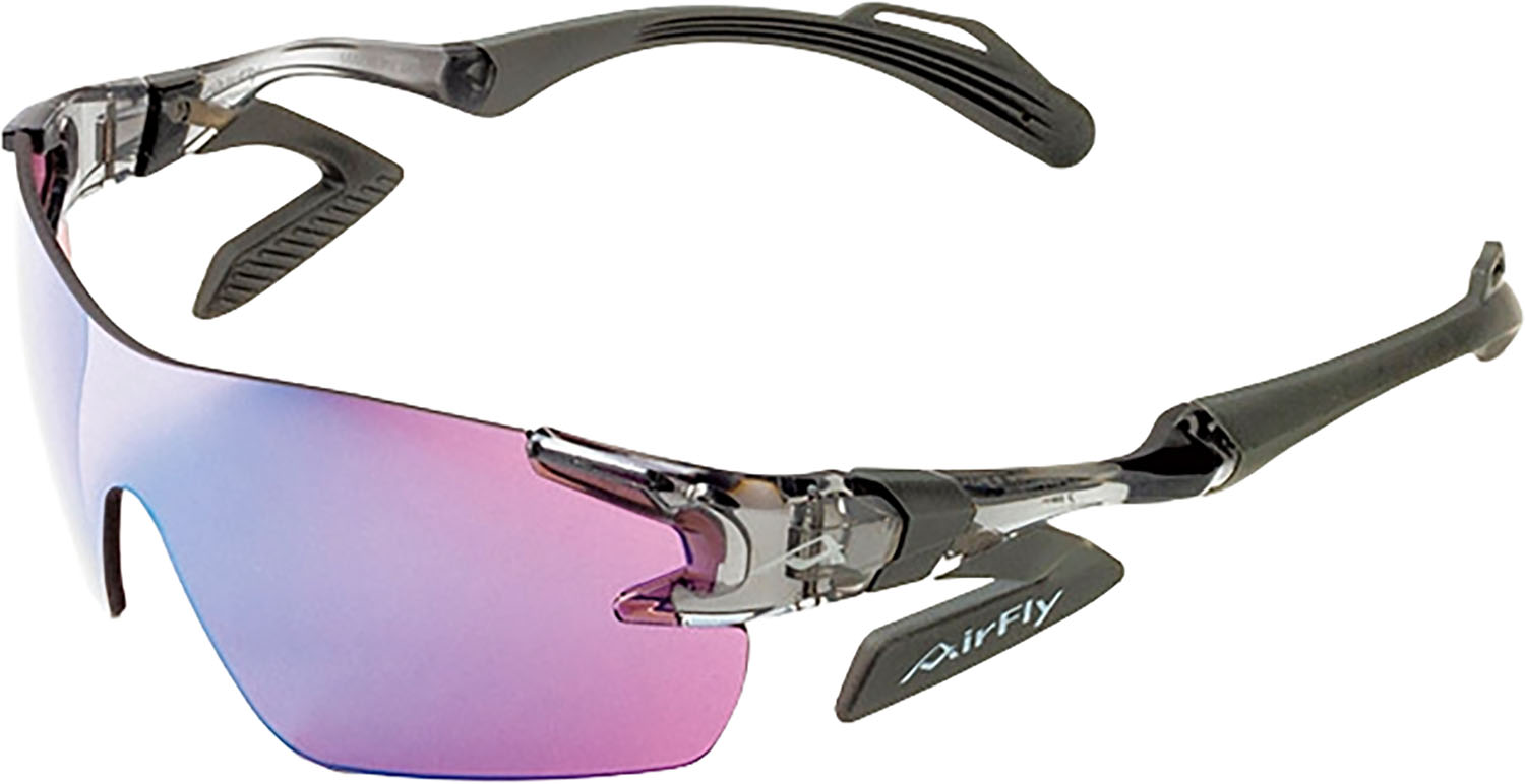 エアフライ Airfly 鼻パッドのないスポーツサングラス AF-301 C-34 CLEAR ASH 反射防止コート UVカット率99以上 ハイコントラストレンズ 熱中症対策 AF301C34