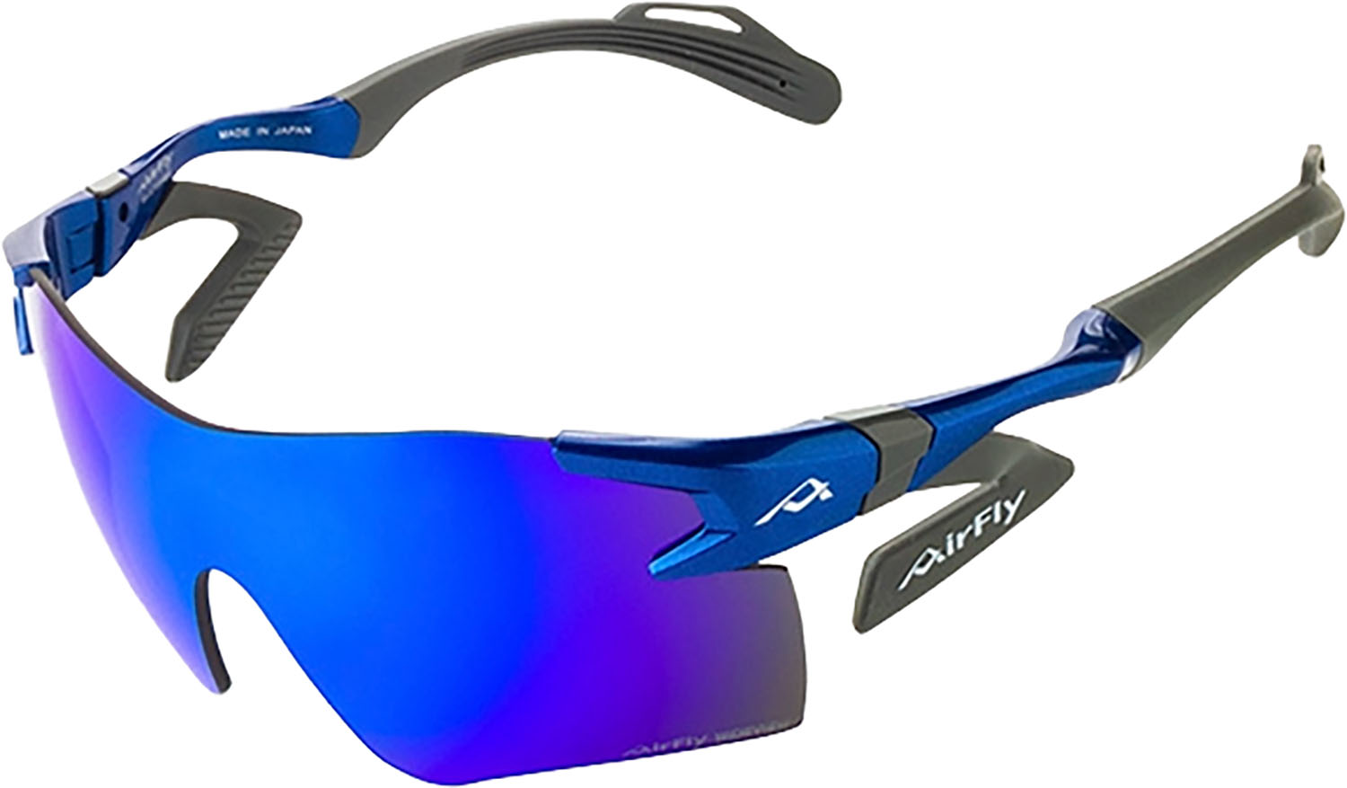 【14日20時からMAX4,000円OFF＆P15倍】 エアフライ Airfly 鼻パッドのないスポーツサングラス AF-301 C-5WV ワイドタイプ メンズ レディース 偏光レンズ 反射防止コート UVカット 熱中症対策 偏光度99 AF301C5WV