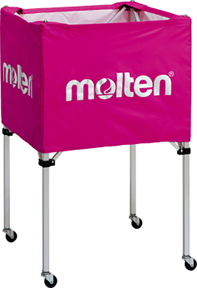 【マラソン期間ポイントアップ実施中!】 モルテン molten ボールカゴ 中 背高 ピンク 屋内使用 バレーボール バレー ボール出し 練習 折りたたみ バスケットボール 中学 高校 大学 部活 体育館 BK0023P|スポーツヒーローズ